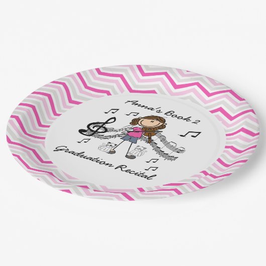 Aangepaste Borden voor Violin Player Paper Papieren Bordje (Gekanteld)