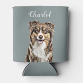 Aangepaste Border Collie Dog gepersonaliseerde tek Blikjeskoeler (Voorkant)