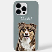 Aangepaste Border Collie Dog gepersonaliseerde tek Case-Mate iPhone Case (Achterkant)