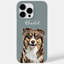 Aangepaste Border Collie Dog gepersonaliseerde tek Case-Mate iPhone 14 Pro Max Hoesje