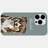 Aangepaste Border Collie Dog gepersonaliseerde tek Case-Mate iPhone Case (Achterkant (horizontaal))