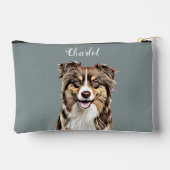 Aangepaste Border Collie Dog gepersonaliseerde tek Etui (Achterkant)