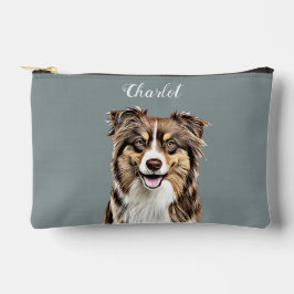 Aangepaste Border Collie Dog gepersonaliseerde tek Etui