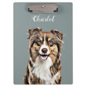 Aangepaste Border Collie Dog gepersonaliseerde tek Klembord (Voorkant)