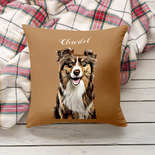 Aangepaste Border Collie Dog gepersonaliseerde tek Kussen
