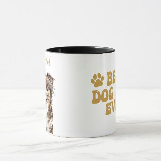 Aangepaste Border Collie Dog gepersonaliseerde tek Mok (Midden)