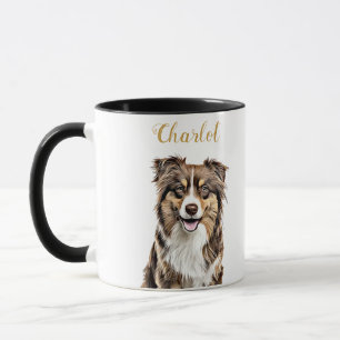 Aangepaste Border Collie Dog gepersonaliseerde tek Mok