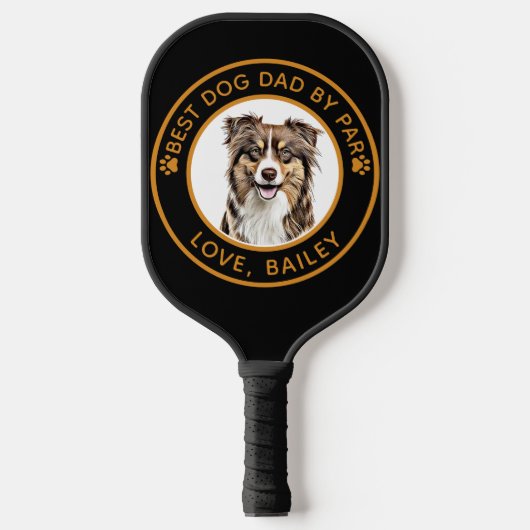Aangepaste Border Collie Dog gepersonaliseerde tek Pickleball Paddle (Voorkant)