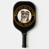 Aangepaste Border Collie Dog gepersonaliseerde tek Pickleball Paddle (Achterkant)