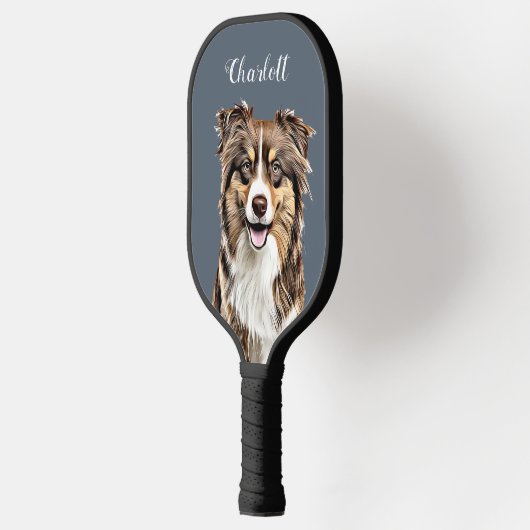Aangepaste Border Collie Dog gepersonaliseerde tek Pickleball Paddle (Links)