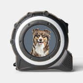 Aangepaste Border Collie Dog gepersonaliseerde tek Rolmaat (Voorkant)