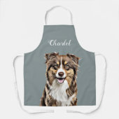 Aangepaste Border Collie Dog gepersonaliseerde tek Schort (Voorkant)