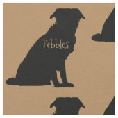 Aangepaste Border Collie Hondenras Fabric Stof (Close Up)