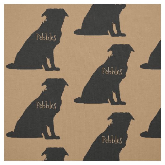 Aangepaste Border Collie Hondenras Fabric Stof (Swatch)
