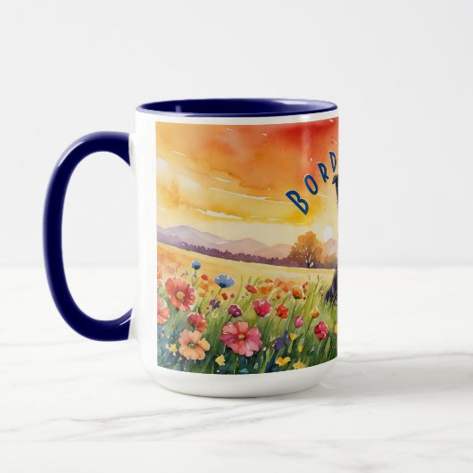 Aangepaste Border Collie Mok, personaliseer uw SIP Mok (Links)