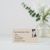 Aangepaste Border Collies Hond Huisdier Dier Logo  Visitekaartje (Staand voorkant)