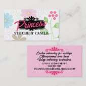 Aangepaste borduurnaainaainaaibloemen visitekaartje (Voorkant / Achterkant)