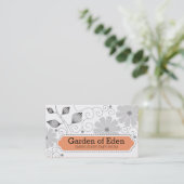 Aangepaste borduurnaainaainaaibloemen visitekaartje (Staand voorkant)