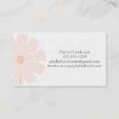 Aangepaste borduurnaainaainaaibloemen visitekaartje (Achterkant)