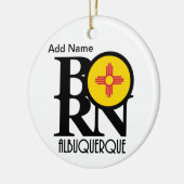 Aangepaste BORN Albuquerque Keramisch Ornament (Links)