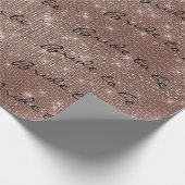 Aangepaste borstelopening om Blush Pink te zijn Cadeaupapier (Hoek)