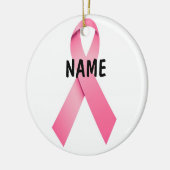 AANGEPASTE Borstkanker Kerst Memorial Keramisch Ornament (Links)