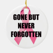 AANGEPASTE Borstkanker Kerst Memorial Keramisch Ornament (Achterkant)