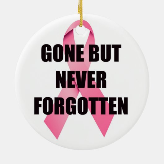 AANGEPASTE Borstkanker Kerst Memorial Keramisch Ornament (Achterkant)