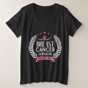 Aangepaste borstkanker overlevingsbekendheid sinds grote maat t-shirt