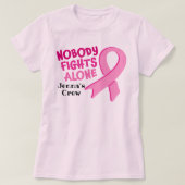 Aangepaste borstkankerwaarschuwing t-shirt (Design voorkant)