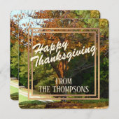 Aangepaste bos Waterverf Happy Thanksgiving Feestdagenkaart (Voorkant / Achterkant)