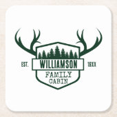 Aangepaste boscabine kartonnen onderzetters (Voorkant)