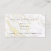 Aangepaste bossy Lashes Visitekaartje (Achterkant)