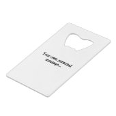 Aangepaste Bostin Dad Bottle Opener Creditkaart Flessenopener (Achterkant Gekanteld)