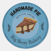 Aangepaste Boston Cream Pie Labels | gepersonalise (Voorkant)