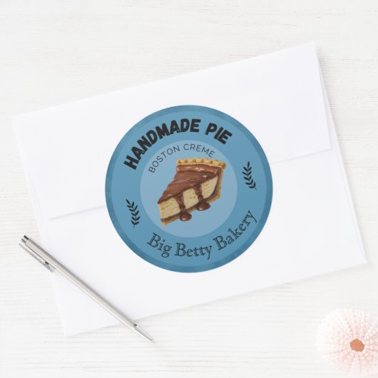 Aangepaste Boston Cream Pie Labels | gepersonalise (Envelop)