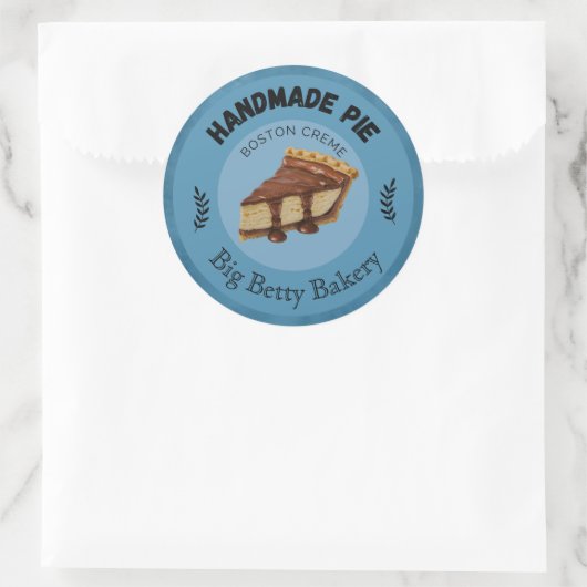 Aangepaste Boston Cream Pie Labels | gepersonalise (Tas)