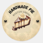 Aangepaste Boston Cream Pie Labels | gepersonalise (Voorkant)