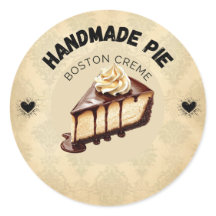 Aangepaste Boston Cream Pie Labels | gepersonalise