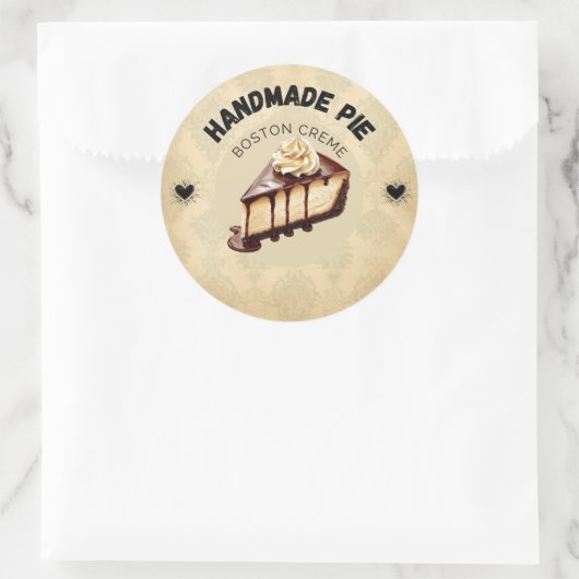 Aangepaste Boston Cream Pie Labels | gepersonalise (Tas)
