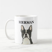 Aangepaste Boston Terrier Beverage Coaster Koffiemok (Links)