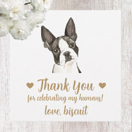 Aangepaste Boston Terrier-hond-huwelijksgunstlabel Bedankjes Labels
