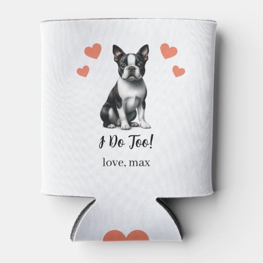Aangepaste Boston Terrier Pet Wedding Koelbox Blikjeskoeler (Voorkant)