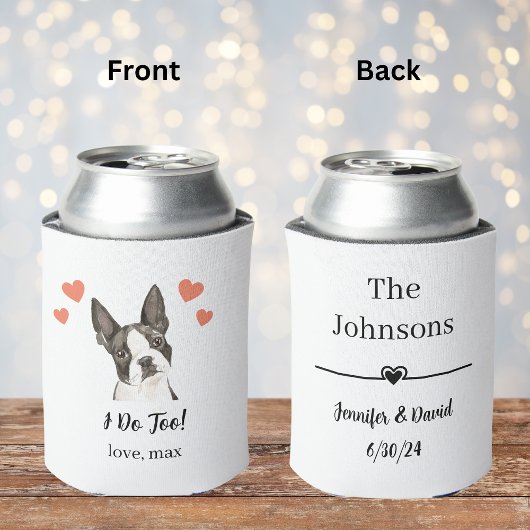 Aangepaste Boston Terrier Pet Wedding Koelbox Blikjeskoeler