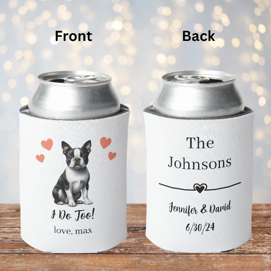 Aangepaste Boston Terrier Pet Wedding Koelbox Blikjeskoeler