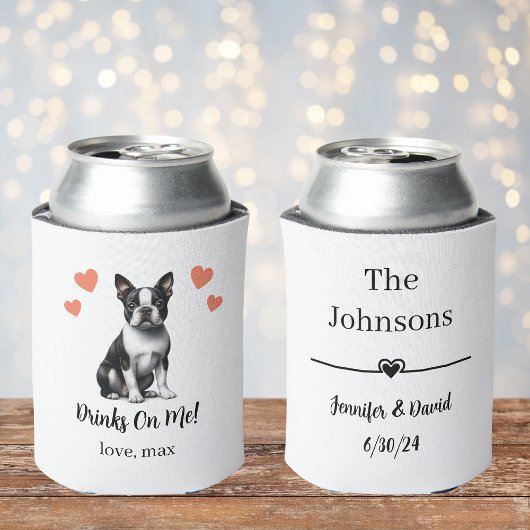 Aangepaste Boston Terrier Pet Wedding Koelbox Blikjeskoeler
