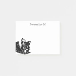 Aangepaste Boston Terrier Puppy Post-It Notes