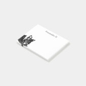Aangepaste Boston Terrier Puppy Post-It Notes (Schuin)