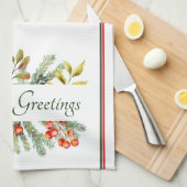 Aangepaste botanische banner keukenhanddoek (Quarter Fold)