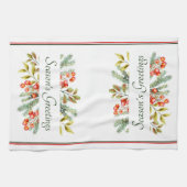 Aangepaste botanische banner keukenhanddoek (Horizontaal)